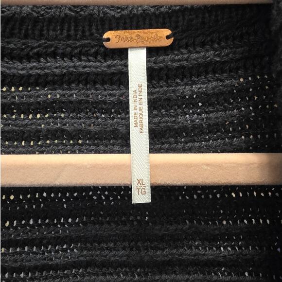 Free People Marlin Deep V Oversized Pullover Sweater Size XL EUC - Picture 5 of 6